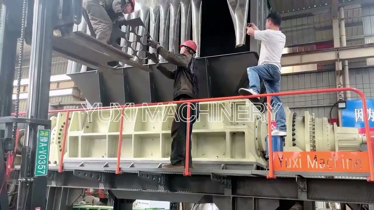 2600 scrap metal shredder shreds steel plates