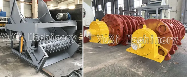 Hammer Mill Shredder installed in facility for recycling processing.