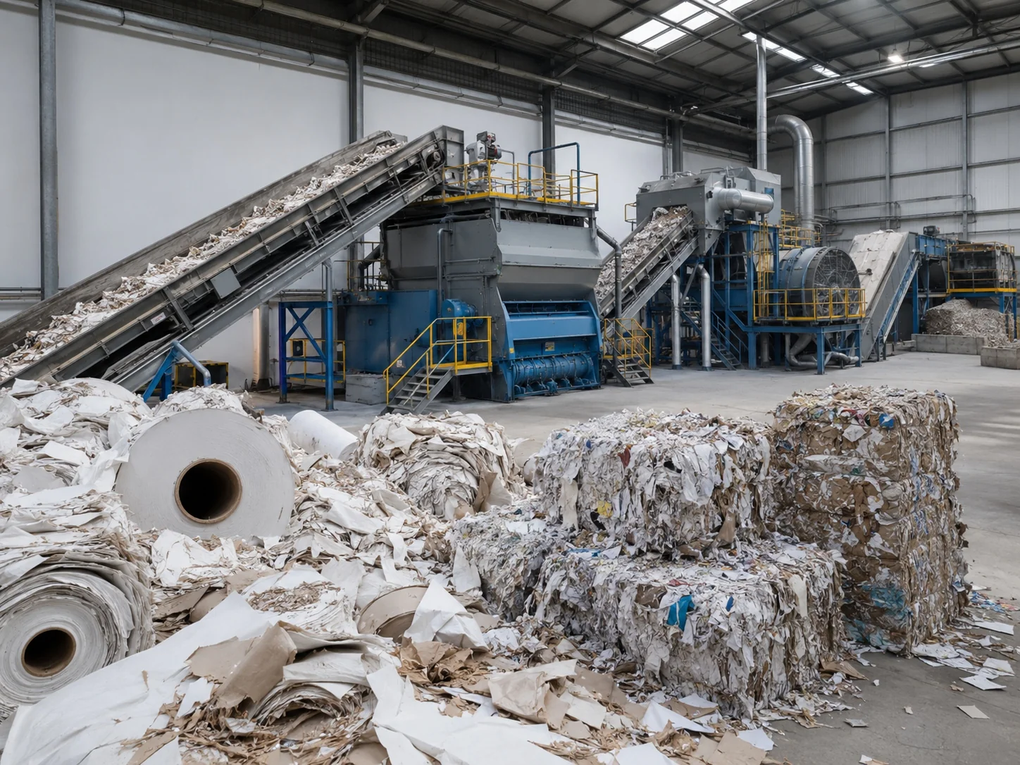 OCC recycling plant process flow chart