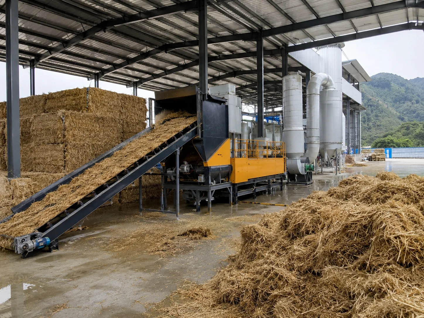 Straw resource recycling project