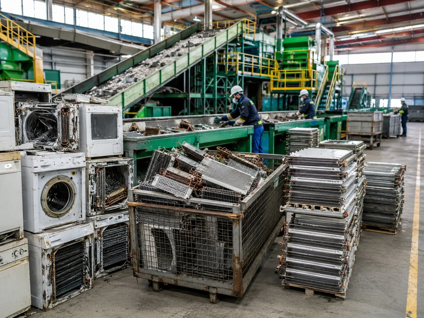 Waste appliance radiator recycling